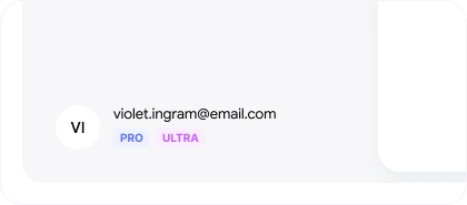 ChatCrafter user settings account card